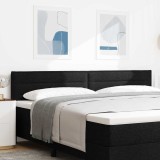 vidaXL Tăblie de pat design linii, negru, 200 cm, textil
