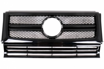 Grila Centrala Mercedes W463 G-Class (1990-2012) 2012 G65 G63 Design Negru Lucios Performance AutoTuning foto