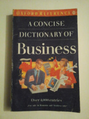 A CONCISE DICTIONARY OF BUSINESS foto