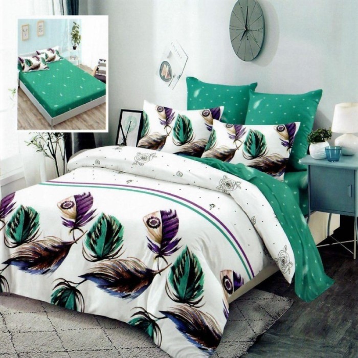 LENJERIE FINET 6 PIESE CU HUSĂ &ndash; 160&times;200 ȘI 180&times;200 (HF6P129) - 180x200