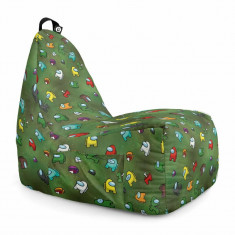 Fotoliu Puf Bean Bag tip Chill XL, Among Us Verde