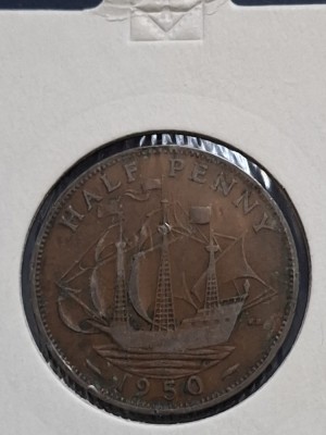 Half penny 1950 foto