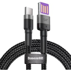 Cablu Baseus USB-C Huawei SuperCharge, 1m (negru+gri)