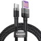 Cablu Baseus USB-C Huawei SuperCharge, 1m (negru+gri)