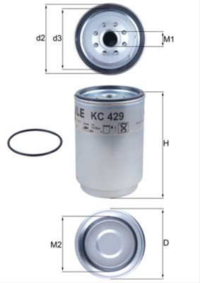 Filtru combustibil MAHLE KC429D