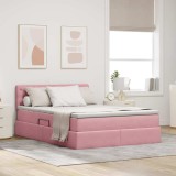 Cumpara ieftin Pat cu storage Roz 140 x 200 cm Catifea