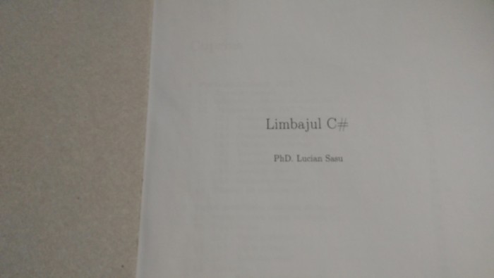 Limbajul C# - xerox