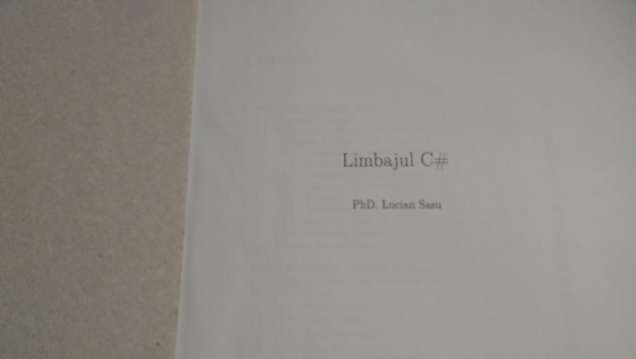 Limbajul C# - xerox