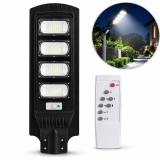 Cumpara ieftin Lampa solara stradala 100W, senzor miscare, lumina alb rece 6500K, 3 moduri iluminare, telecomanda, aluminiu