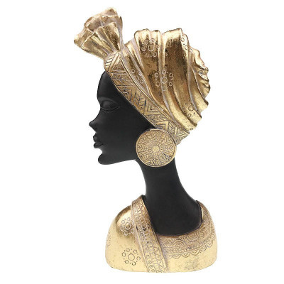 Statueta decorativa, Femeie Africana, Auriu, 28 cm, 1171HG-1 foto