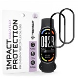 Folie Protectie Techsuit Nano Flex pentru Xiaomi Smart Band 10, Set 2 bucati, Plastic, Neagra