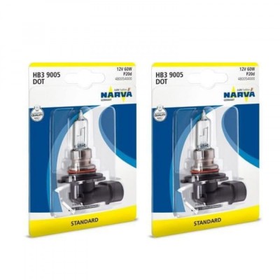 Pachet 2 Becuri Far HB3 12V P20D 60 W Narva foto