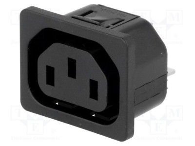 Conector alimentare AC SCHURTER soclu mamă 10A 250VAC IEC 60320 IP30 foto