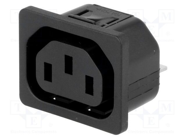 Conector alimentare AC SCHURTER soclu mamă 10A 250VAC IEC 60320 IP30