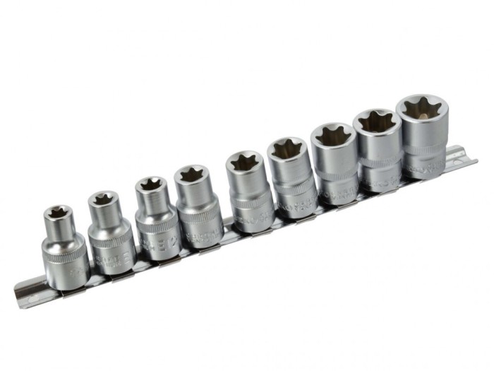 Set chei tubulare E10-24,1/2&quot; 10 piese, Geko G10160