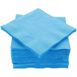 Servetele Albastru Deschis din Hartie FLUFFY, 150 Buc/Set, 33x33 cm, 2 Straturi, Servetele Albastru Deschis, Servetele Albastru Deschis de Masa, Serve