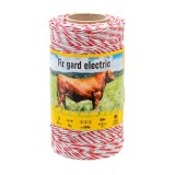 Fir Gard Electric 250m, 95kg Rezistenta Rupere, 0.5 &Omega;/m Rezistenta Electrica, Alb Rosu, Plastic Rezistent UV, Zincat