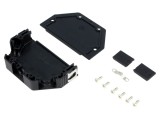Carcasă D-Sub 37pin și HD 62pin - Neagră, Plastic, SnapLock