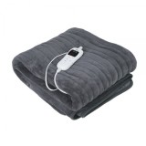 Patura electrica dubla 180x160cm cu 9 trepte de temperatura, gri