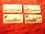 Serie mica URSS 1983 Nave sovietice , 4 valori stampilate (din 5 v)