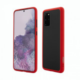 Husa Vetter pentru Samsung Galaxy S20+, Clip-On Hybrid, Shockproof Soft Edge and Rigid Matte Back Cover, Red