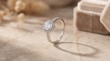 Cumpara ieftin Inel din argint 925 cu zirconiu in forma de inima - Model Halo Elegant
