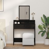 VidaXL masa de toaletă cu sertare Negru Stejar 79x41x140 cm