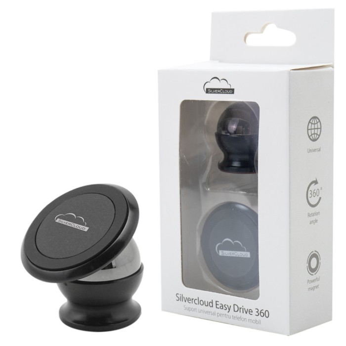 Resigilat : Suport magnetic pentru telefon mobil Silvercloud Easy Drive 360 aplica