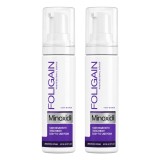 Spuma pentru Cresterea Parului, Foligain, 2% Minoxidil, fara Parfum, 2x 60ml