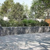 Cumpara ieftin Coș gabion cu capac, argintiu, 700x50x50 cm, fier galvanizat