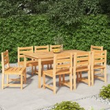 Cumpara ieftin Set mobilier de grădină, 9 piese, lemn masiv de tec