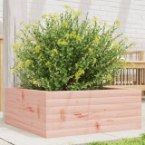 Jardiniera Gradina Gossi 60x60x23 cm, Lemn Masiv Douglas, Ghiveci Exterior Flori Plante, Rezistenta la Intemperii, Utilizare Gradina