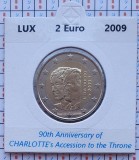 Luxembourg 2 euro 2009 UNC - Charlotte - km 106 - cartonas personalizat D12501