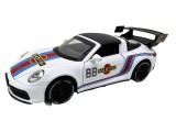 Macheta Porsche Martini 88 alb 1:32 usi capota portbagaj functionale sunete si lumini