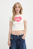 Diesel tricou din bumbac culoarea gri
