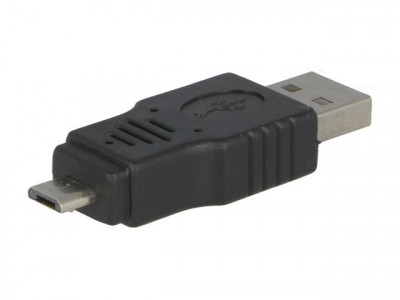 Adaptor USB 2.0 USB A tata - mufa tata USB B micro mufa nichelat VCOM CA416-PB foto