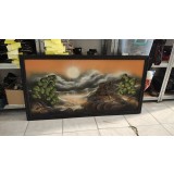 Tablou pictat 3d 127cm X 68cm #HAN