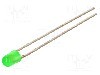Dioda LED, 3mm, verde, 8,7...29mcd, 10mA, 2...2,5V, LITEON - LTL-42NGY8D