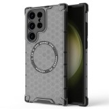 Husa compatibil cu Samsung Galaxy S24 Ultra cu protectie spate si margini anti-soc; Fumuriu &ndash; Model Fagure