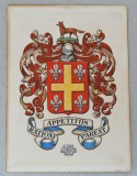 Clarke Ashworth &quot;Blazonul familiei Ashworth&quot; acuarela veche