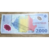 BNKRO05 Bancnota polimer 2000 lei 1999 Eclipsa totala de soare 11 august prima bancnota plastic BNR colectie