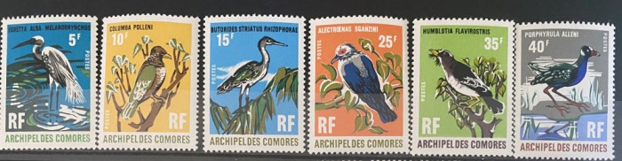 PC97 - COMORES 1971 Fauna/ Pasari, serie MNH, 6v