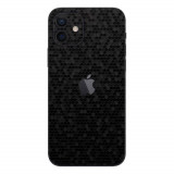 Set Folii Skin Acoperire 360 Compatibile cu Apple iPhone 12 (Set 2) - ApcGsm Wraps HoneyComb Black, Negru, Oem