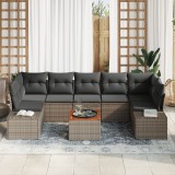 vidaXL Set de Canapele de Grădină 8 pcs Gri 55 x 55 x 37 cm