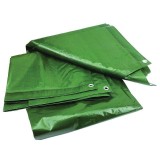 Prelata impermeabila rezistenta UV, 4x5 metri, 120 g/mp, inele de prindere, verde, DSH, 103483