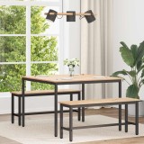 vidaXL Masă de dining natural 110 x 110 x 75 cm Lemn de pin masiv 892787