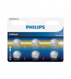 Pachet de 6 buc Philips CR2032 3v baterie plata cu litiu-Conținutul pachetului 1x Blister