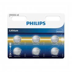 Pachet de 6 buc Philips CR2032 3v baterie plata cu litiu-Conținutul pachetului 1x Blister