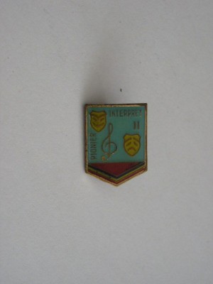 QW9 J 80 - Insigna - tematica pionieri - Pionier interpret locul II foto