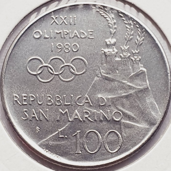 2664 San Marino 100 Lire 1980 Olympics &ndash; Archery km 108